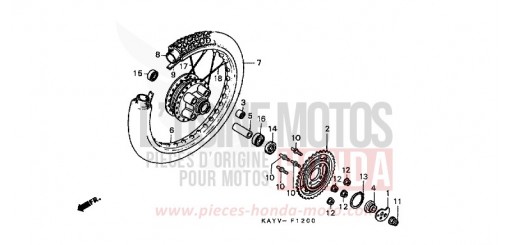 ROUE ARRIERE NX125V de 1997